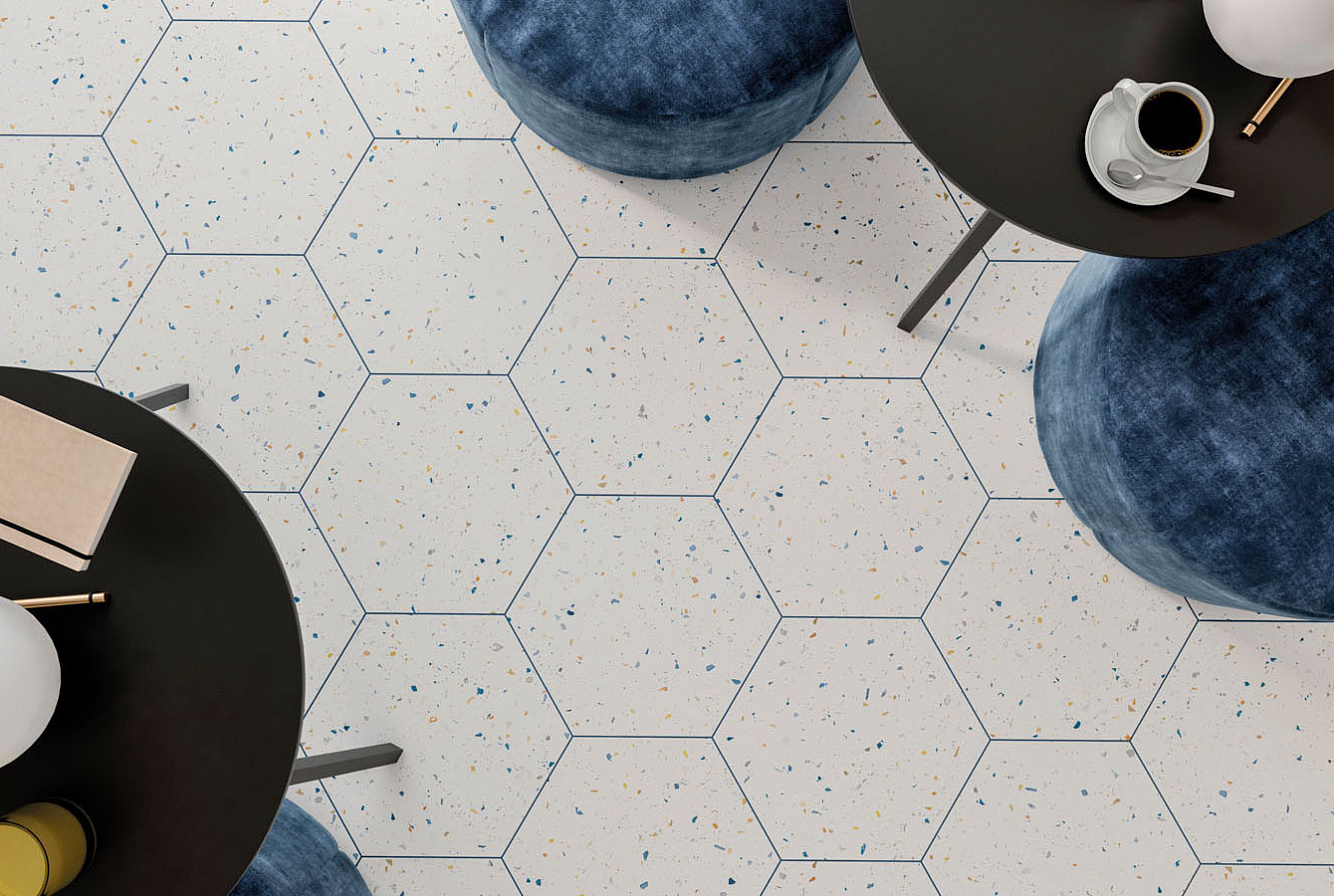 Керамогранит DNA TILES Terrazzo White Colours